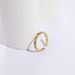 Fashion Rectangle Brass Gold Plated Zircon Open Ring 1 Piece_ipsvogv.com