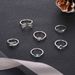 Combination Moon Star Wings Fish Shaped Hollow Open 6-piece Set Ring_ipsvogv.com