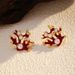 Women’s Jewelry Set Fashion Ins Style Summer Fashion Popular All Match Retro Coral Pearl Oil Drop Ladies Wear Earrings_ipsvogv.com