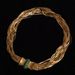 Medieval Monet's early book style woven simple gold temperament necklace bracelet set_ipsvogv.com
