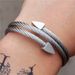 Fashion Exo Titanium Steel Bracelet Men Trendy Triangle Multi Layer Hand Jewelry Open Couple Bracelet_ipsvogv.com
