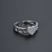 Women’s Jewelry Set Fashion Style Temperament Niche Love Heart Ring Female Diamond Zircon CZ Ring Opening Adjustable Hand Jewelry Light Luxury Style_ipsvogv.com
