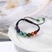 New Fashionable And Personalized 13 Colorful Rainbow Stone Woven Rope Prayer Bracelet_ipsvogv.com
