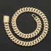 Hip Hop Necklace 15mm Mixed Inlaid T Square Zircon Miami Cuban Chain Trendy Fashion Men's Niche Clavicle Chain_ipsvogv.com
