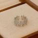 Flower Niche Design Female Ins, Cool Style, Inlaid With Hollowed Out Fashion Zircon Index Finger Ring, High-end Feel_ipsvogv.com