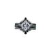 Sanjie Gun Black Three Piece Women's Ring With Square Zircon Sparkling Couple Set_ipsvogv.com