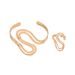 Geometric Style Women's Set Versatile Multi layer Adjustable Opening Design Ring Hollow Bracelet_ipsvogv.com