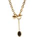 Meichen Feel Love Fashion Titanium Steel Necklace Women's Instagram Style OT Buckle Tassel Pendant Versatile Neckchain_ipsvogv.com