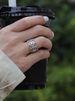 Exquisite Lace Zircon Hollowed Out Ring, Female Niche Design, High-end, Light Luxury Temperament, Index Finger Ring_ipsvogv.com