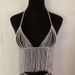 Sexy ladies full set of rhinestone bra body chain jewelry temperament crystal hollow thin straps adjustable T string underwear for women_ipsvogv.com