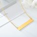 popular horizontal bar creative stainless steel couple can be engraved clavicle chain geometric long strip titanium steel necklace_ipsvogv.com