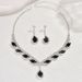 Luxury Sparkling Diamond Super Beautiful Necklace And Earrings Jewelry Two-Piece Set_ipsvogv.com