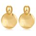 Earrings Light Luxury Large Disc Hanging Earrings Fashionable Temperament Round Hammered Earrings_ipsvogv.com