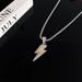 Personalized Versatile Lightning Necklace Men's Trendy Street Jumpy Hip Hop Pendant Cool ins Paired with Gift Jewelry_ipsvogv.com