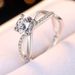 Sterling Silver Ring For Women, 1 Carat Slim Waist Moissanite Ring Silver Jewelry_ipsvogv.com