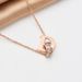Titanium Steel New Necklace Women's Rose Gold Double Ring Letter D Set Diamond Collar Chain Fashion Light Luxury Jewelry_ipsvogv.com