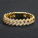 Unisex New 16mmT Square Mixed Inlaid Zircon Cuban Chain Personality Trendy Men's Hip Hop Bracelet Niche Fashion Accessories_ipsvogv.com