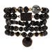 Bohemian Stacking Style Natural Stone Obsidian White Turquoise Crystal Bud Mix_ipsvogv.com