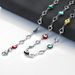 6mm Stainless Steel Colorful Beads Heart Shape Necklace Women Turkish Eye Chain Bracelets Available_ipsvogv.com
