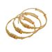 Round Spherical Arabic Gold Women's Zircon Vacuum Electroplated Bracelet Jewelry Set_ipsvogv.com