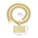 Full Diamond Bank Card Hip-Hop Necklace Creative Design Alloy Rhinestone Cuban Chain Pendant_ipsvogv.com
