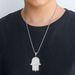 Unisex Hip Hop Hand Of Fatima Necklace Full Zircon Temperament Personality Fashion Pendant Necklace_ipsvogv.com