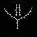 Hot Selling Fashion Crystal Rhinestone Necklace Earrings Bracelet Three-Piece Jewelry Set Wedding Bride Accessories_ipsvogv.com