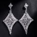 Hot Selling Geometric Rhombus Earrings Ladies Party Exaggerated Earrings Super Flash Rhinestone Earrings Earrings_ipsvogv.com