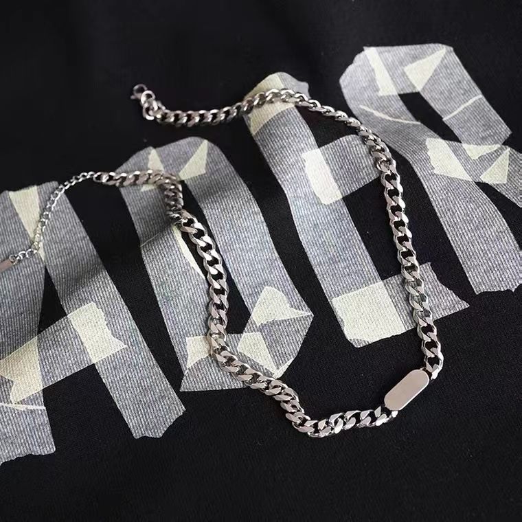 Street Titanium Steel Jewelry Niche Hip-hop Ins Trendy Brand Men's Simple And Versatile Accessories Cuban Necklace_ipsvogv.com