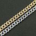Men's necklace for men and women, full of colorful diamonds, cool Miami accessories CubanChain width 9mm_ipsvogv.com