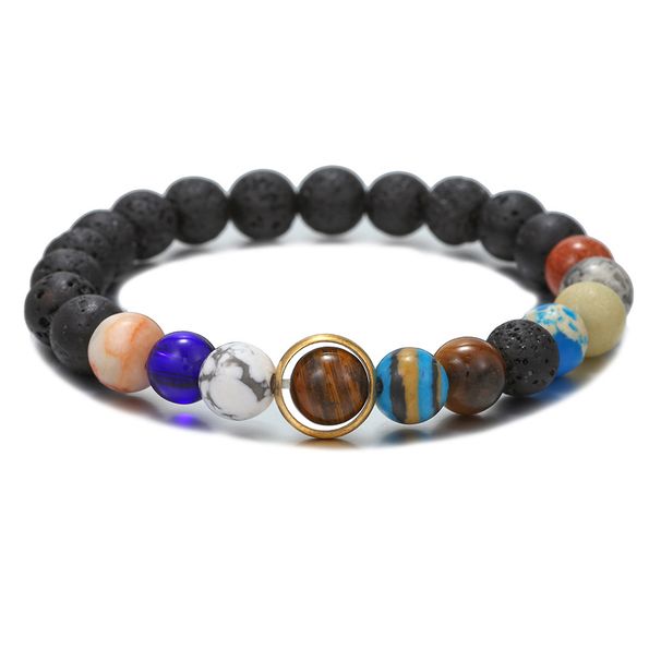 Couple Bracelet Starry Sky Galaxy Bracelet Volcanic Stone Lapis Lazuli Eight Galaxy Bracelet Jewelry_ipsvogv.com