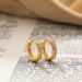 Unisex Copper Crossing Single Row Full Diamond Earrings Earrings Circle Earrings Zircon Earrings For Women_ipsvogv.com
