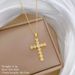 【 】 Cross Light Luxury Charm Gorgeous Full Diamond Necklace Women's Versatile Clavicle Titanium Steel Chain_ipsvogv.com