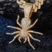 Cool Full Diamond Spider Necklace Pendant Hip Hop Personalized Versatile Unisex Alloy Spider Pendant_ipsvogv.com