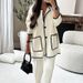 Women's suit autumn new fashion casual loose solid color two-piece set_ipsvogv.com