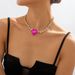 N7729 Exaggerated Creative Collar Chain Necklace Luxury Glass Diamond Heart Pendant Neckchain_ipsvogv.com