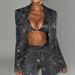 Women's Clothing 2024 new solid color sequins fashionable sexy casual shirt underwear straight pants three piece set_ipsvogv.com