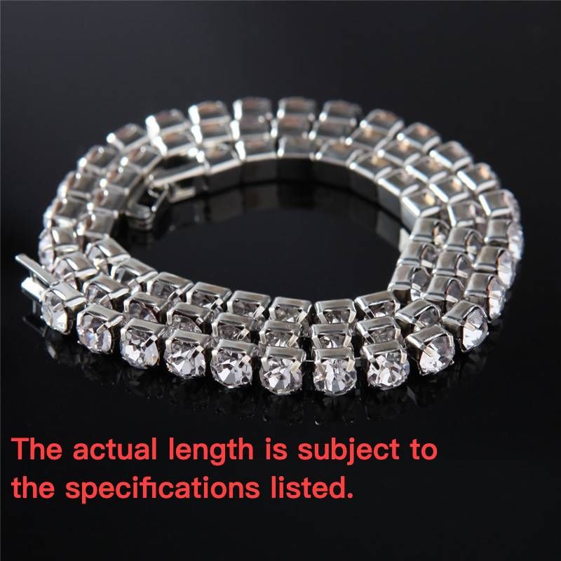 diamond-embedded hip hop fashion men's single row rhinestone alloy necklace all-match clavicle ins hot sea_ipsvogv.com