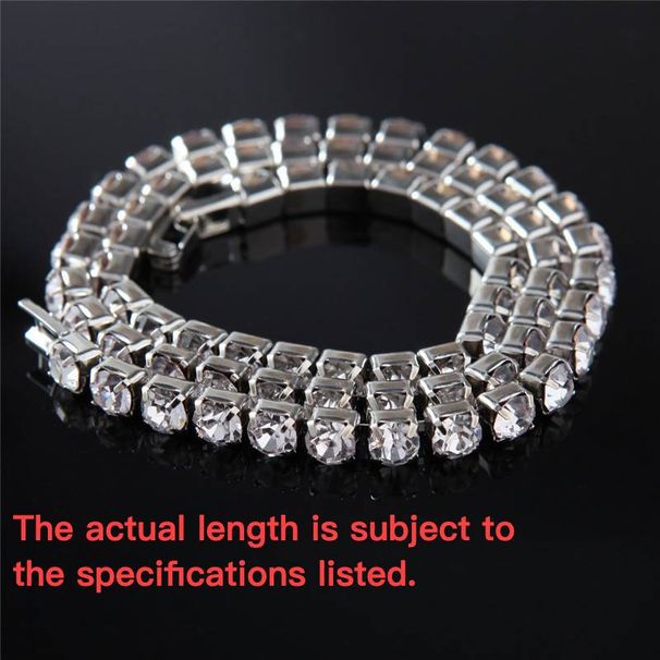 diamond-embedded hip hop fashion men's single row rhinestone alloy necklace all-match clavicle ins hot sea_ipsvogv.com