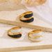 Fashionable And Trendy Stainless Drip Oil Opening Ring, Personalized Hip-hop Genuine Gold Electroplated Titanium Steel_ipsvogv.com