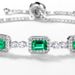 S925 sterling silver cultivated emerald bracelet for women with diamonds light luxury niche retro jewelry bracelet_ipsvogv.com