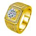 Yihua Domineering Full Diamond Starry Zircon Trend Versatile 2-carat Moissanite Big Men's Ring_ipsvogv.com