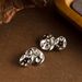 Fashionable Personality, Irregular Three-dimensional Hammered Pattern Earrings, Feminine Temperament, Simple And_ipsvogv.com