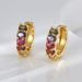 Temperament Fashion Asymmetrical Sweet Cool Earrings Female Gear Outline Multi Color Zircon Exquisite Earrings_ipsvogv.com