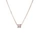 rose gold plated simple four claw single diamond pendant female versatile trend clavicle chain temperament titanium steel necklace_ipsvogv.com