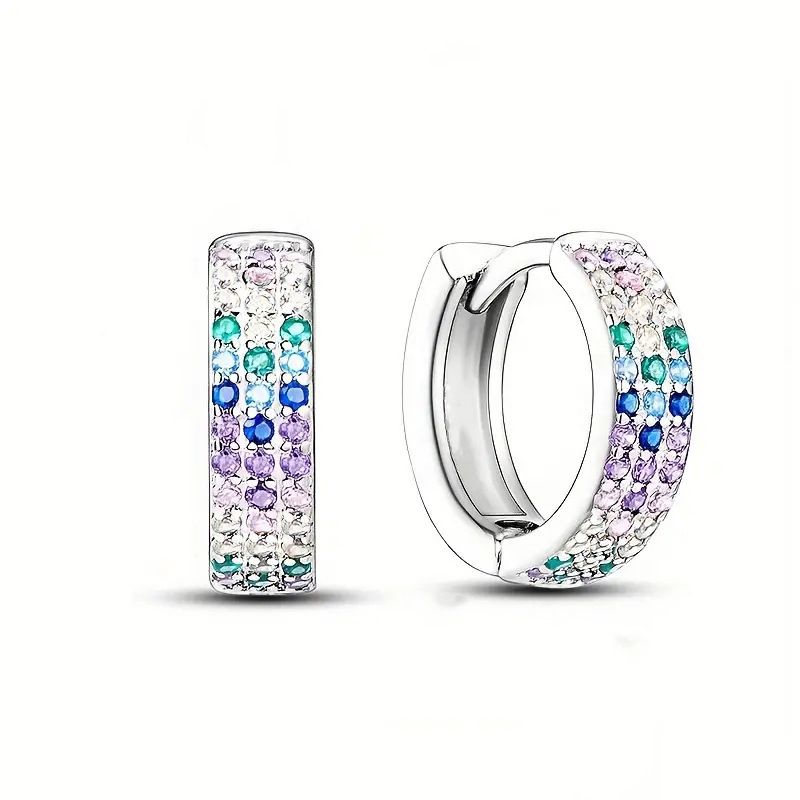 Cao Shi's Colorful Zircon Earrings Are A Fashionable And Sweet Accessory For Women's Daily Wear, Selling Well_ipsvogv.com