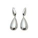 Real Gold Electroplated Titanium Steel Retro Polished Surface Teardrop Gold And Silver Earrings_ipsvogv.com