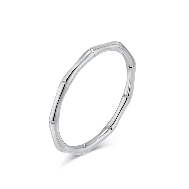 Ins simple natural bamboo titanium steel female ring ring fashion high end elegant temperament commuting wear jewelry_ipsvogv.com