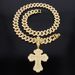 Unisex Hot Selling Diamond Cross Pendant Hiphop Punk Street Cool Hip Hop Style Pendant Street Dance Accessories_ipsvogv.com