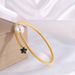 Unisex Versatile retro simple new stainless steel flower bracelet hot selling popular ins women's bracelet_ipsvogv.com